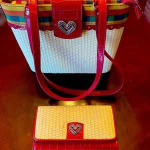 Straw Faux Brighton Purse and Wallet